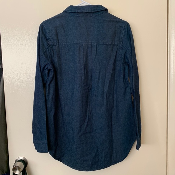 Forever 21 denim button down shirt chambray - Picture 4 of 4